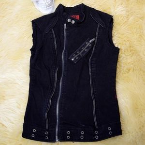 Tripp NYC Punk Vest with Zippers